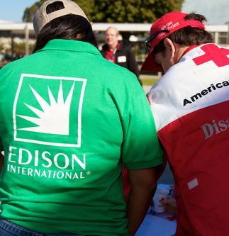 Edison and Red Cross Volunteers