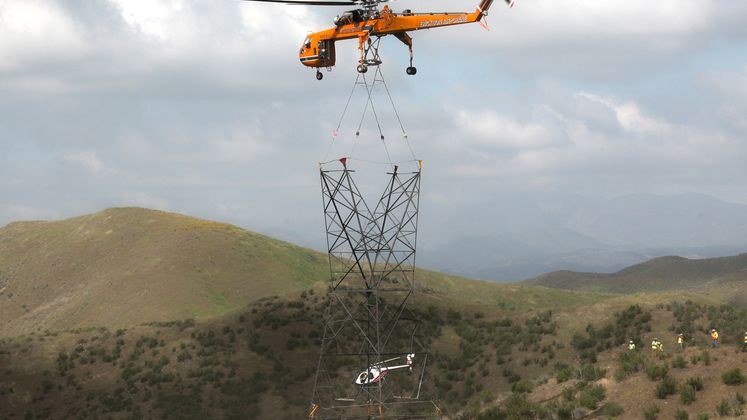 Sky Crane Works on SCE Lines