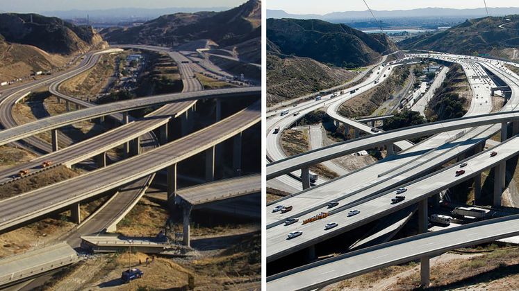 Northridge before and after