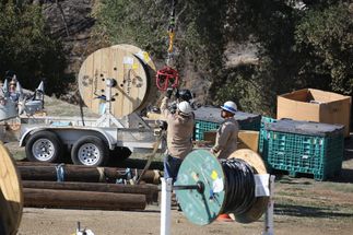 Colby fire and SCE crews