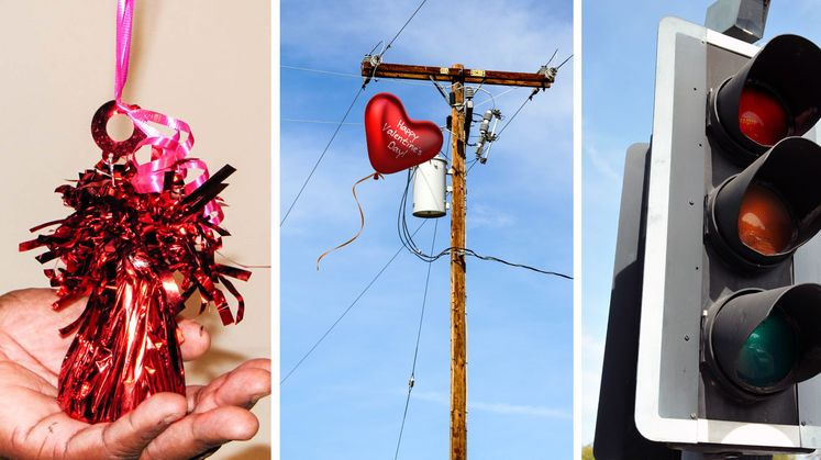 Valentine's Day Metallic Balloon Safety