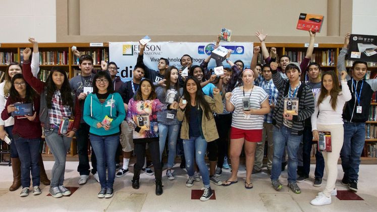 Whittier High School Students with STEM Prizes