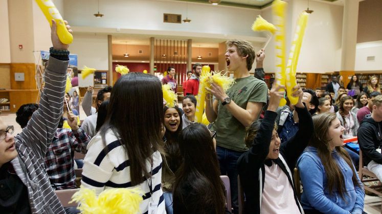 Whittier High School Students Playing STEM Jeopardy