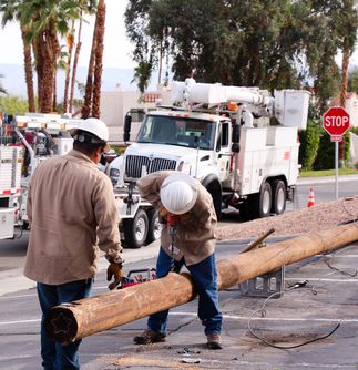 SCE crane crew replaces pole