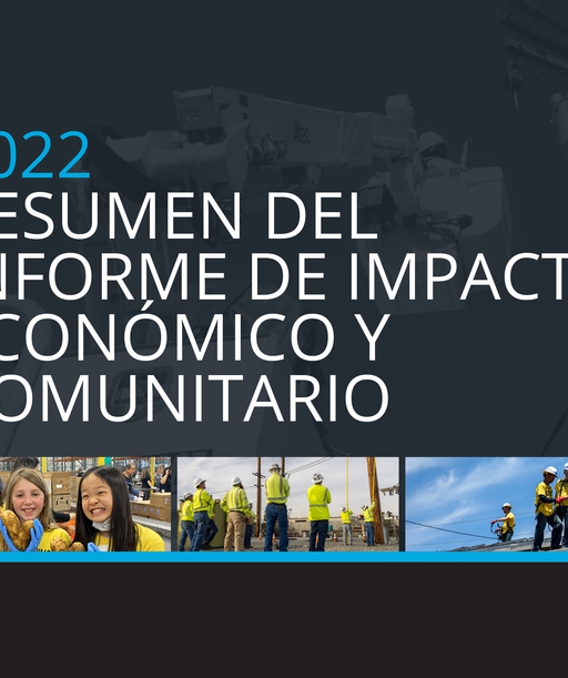 2022 Community & Economic Impact Report Summary (Spanish) cover