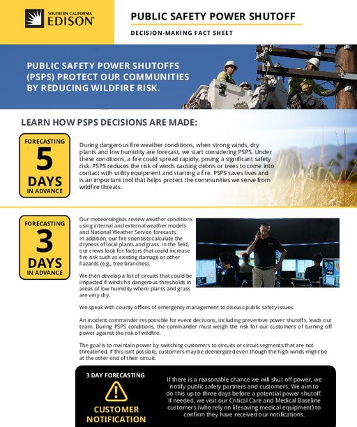 Public Safety Power Shutoff: Decision-making cover