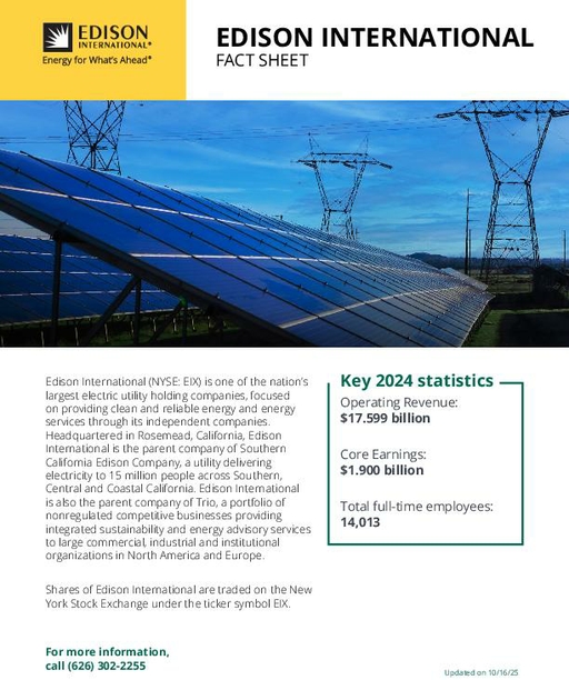 Edison International Fact Sheet cover