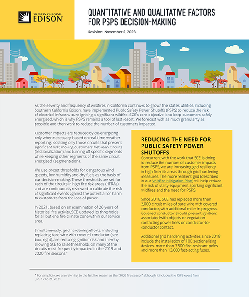 PSPS Decision-Making Factors cover