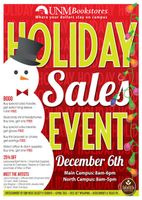 UNM Bookstore Annual Holiday Event Set for Friday, Dec. 6