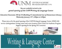 CAPS New Language and Writing Center opening soon