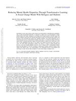 Reducing Mental Health Disparities through Transformative Learning: A social change Model with Refugees and Students
