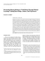 Promoting Hmong Refugees’ Well-Being Through Mutual Learning: Valuing Knowledge, Culture, and Experience