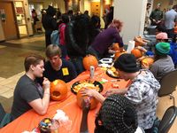 Students get into Halloween spirit with pumpkin carving