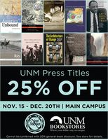 UNM Bookstore offers 25 percent off all UNM Press titles
