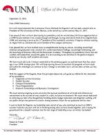 President's letter to UNM Community