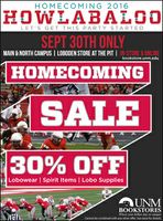 UNM Bookstores offer special, one-day sale to celebrate Homecoming