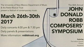 46th annual John David Robb Composers' Symposium set for March 26-30