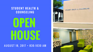 Student Health & Counseling to hold Open House on Aug. 18