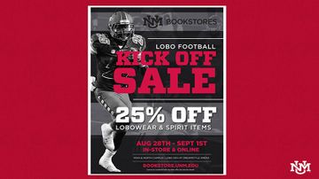 UNM Bookstores ‘Kick Off’ football season with great deals