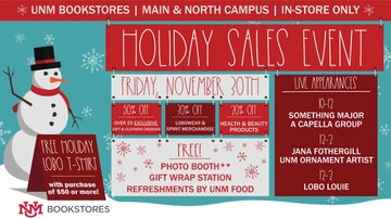 UNM Bookstores host annual holiday sales event Nov. 30
