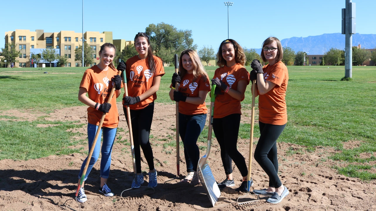Filling holes on Johnson Field
