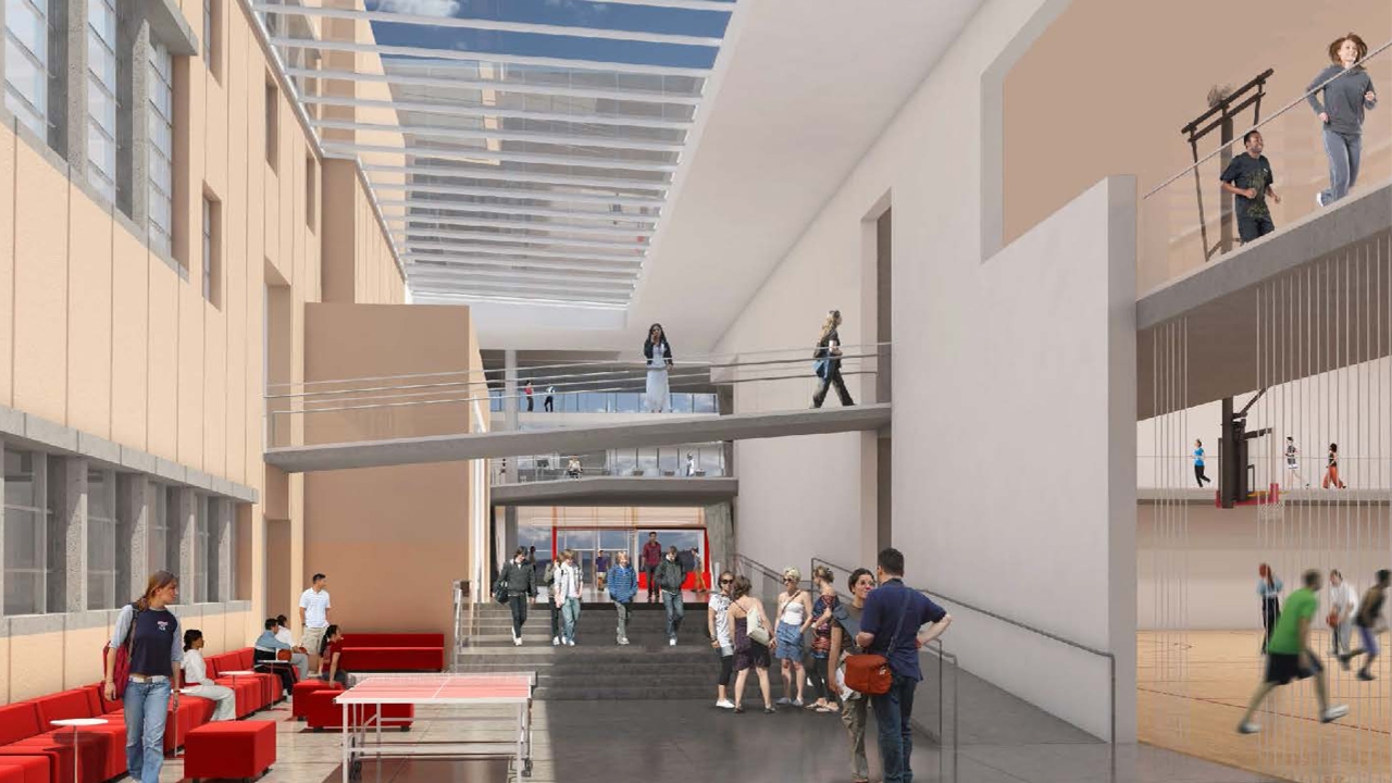 Johnson Center lobby render