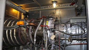 Turbine jet engines installed on main campus to support energy systems 