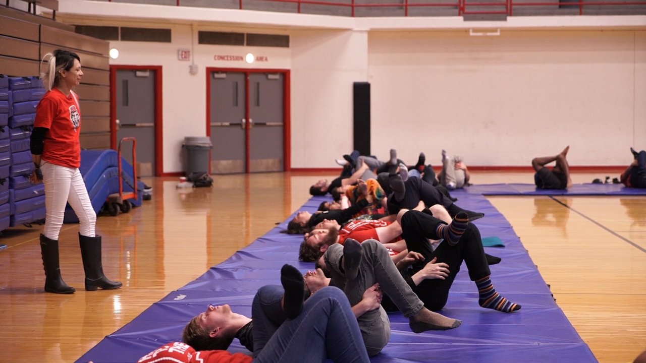 Student take yoga before math course