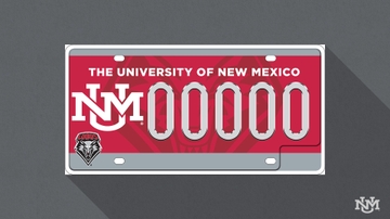 UNM's campus community selects cherry license plate