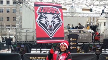 Former Lobo shows support each College GameDay with UNM flag