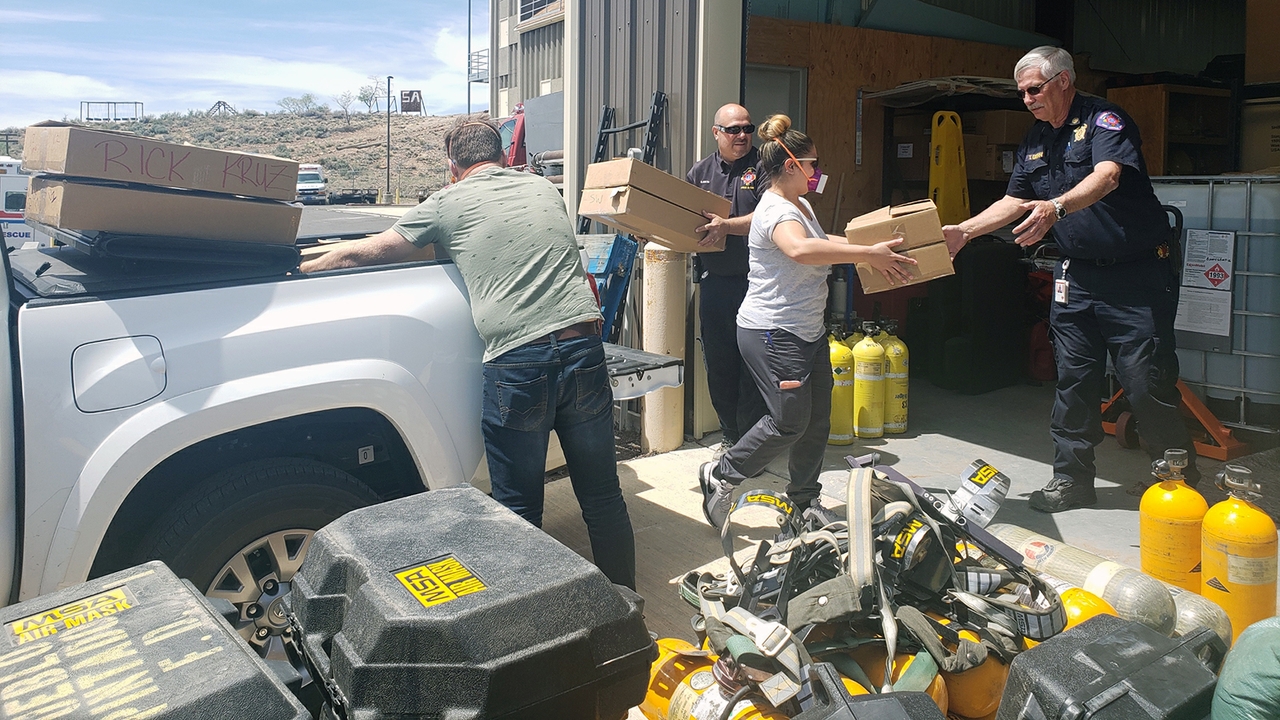 Mask and face shield delivery to Gallup