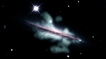 UNM astronomers on team revealing the magnetic field of a spiral galaxy