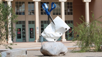 UNM students greeted by new public art sculptures on campus