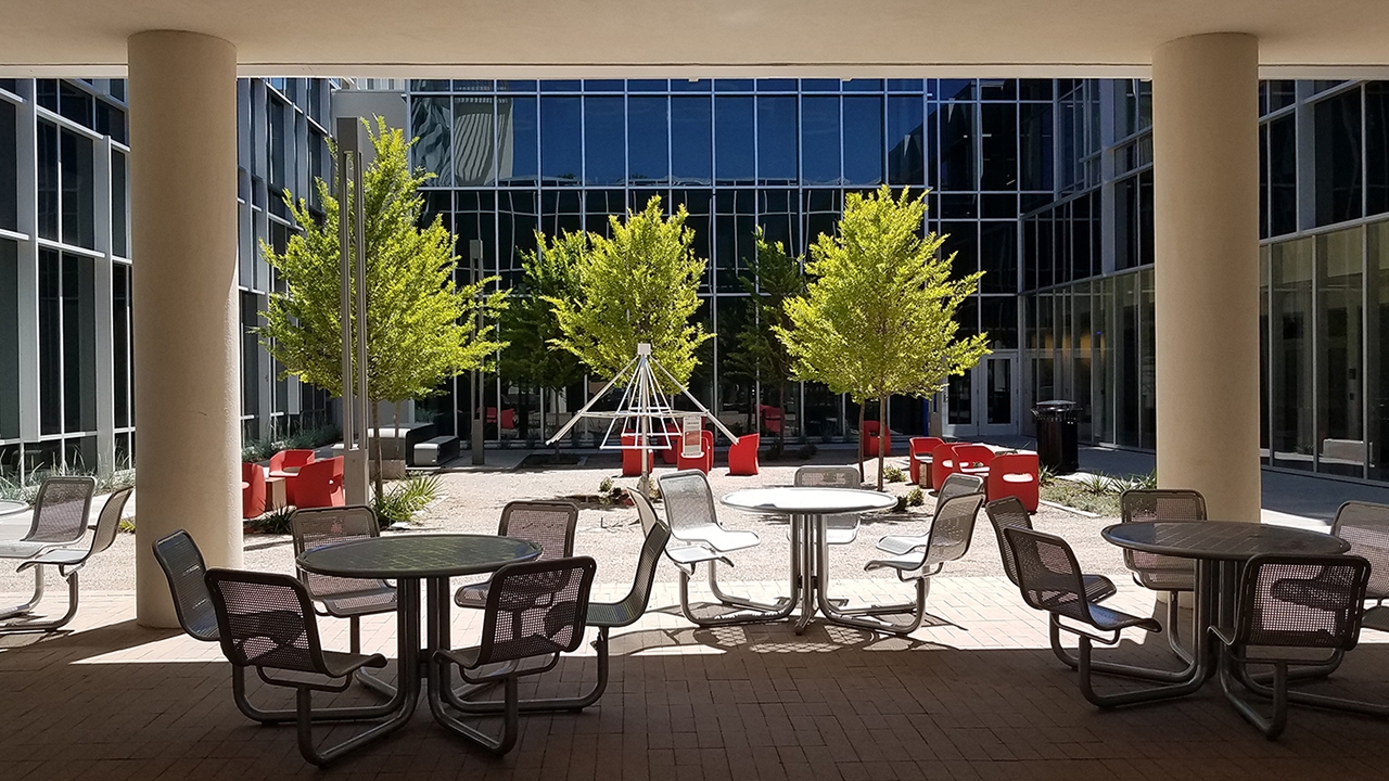 The courtyard to the
