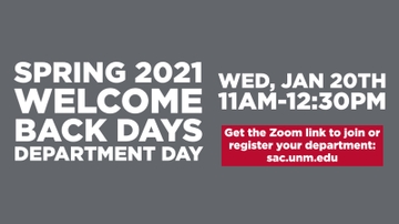 Virtual Welcome Back Days events announced
