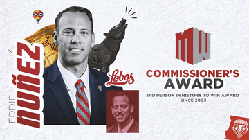 UNM's Eddie Nuñez honored with Mountain West Commissioner's Award