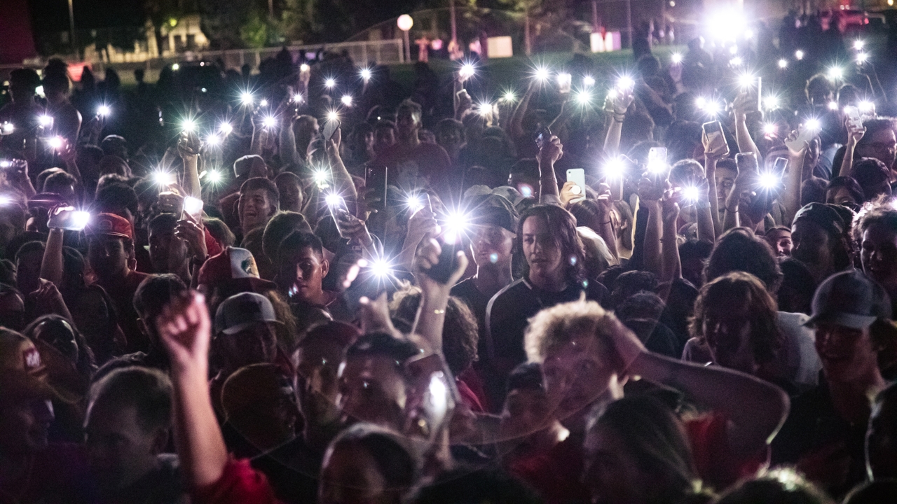 Red Rally Crowd