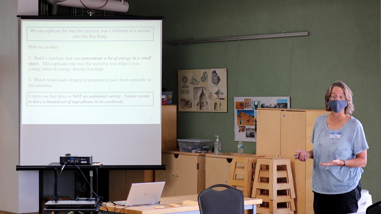 UNM Professor Sally Seidel presents