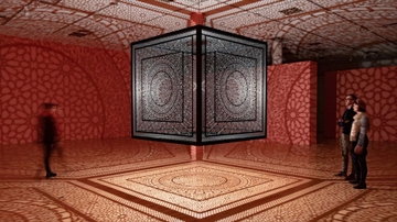 Museum features exhibition with large-scale light installations