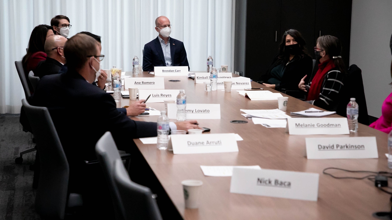 FCC Commissioner Carr at a roundtable to discuss broadband access