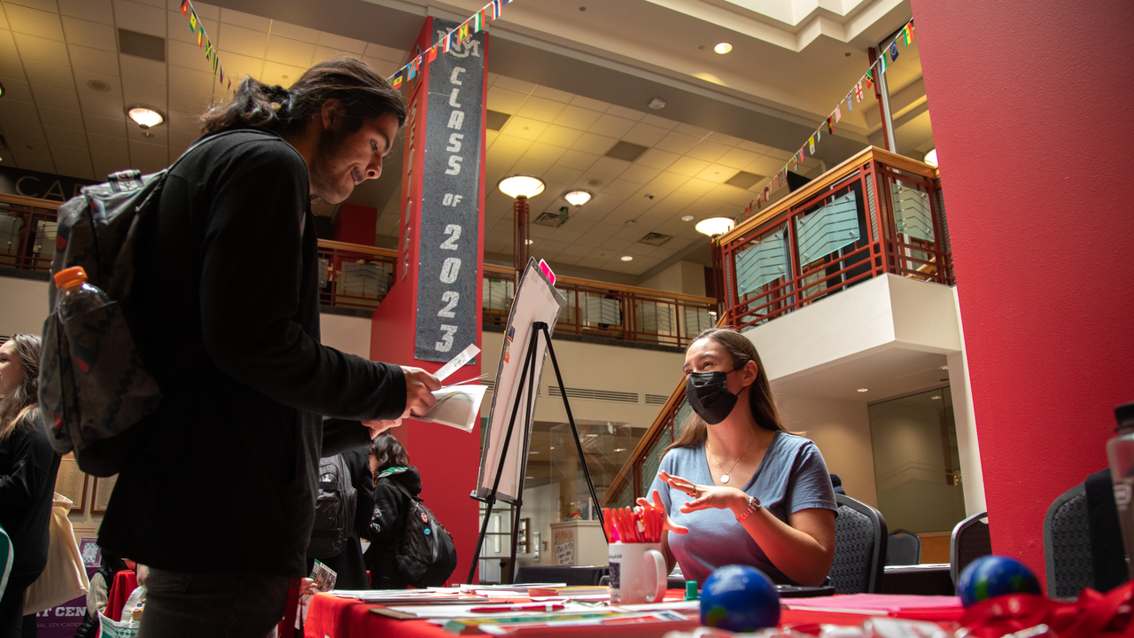 Students learn about study abroad opportunities