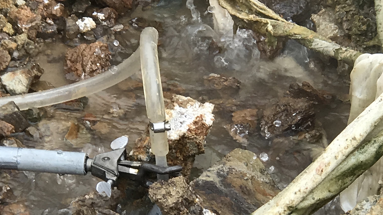 Close-up of the tools