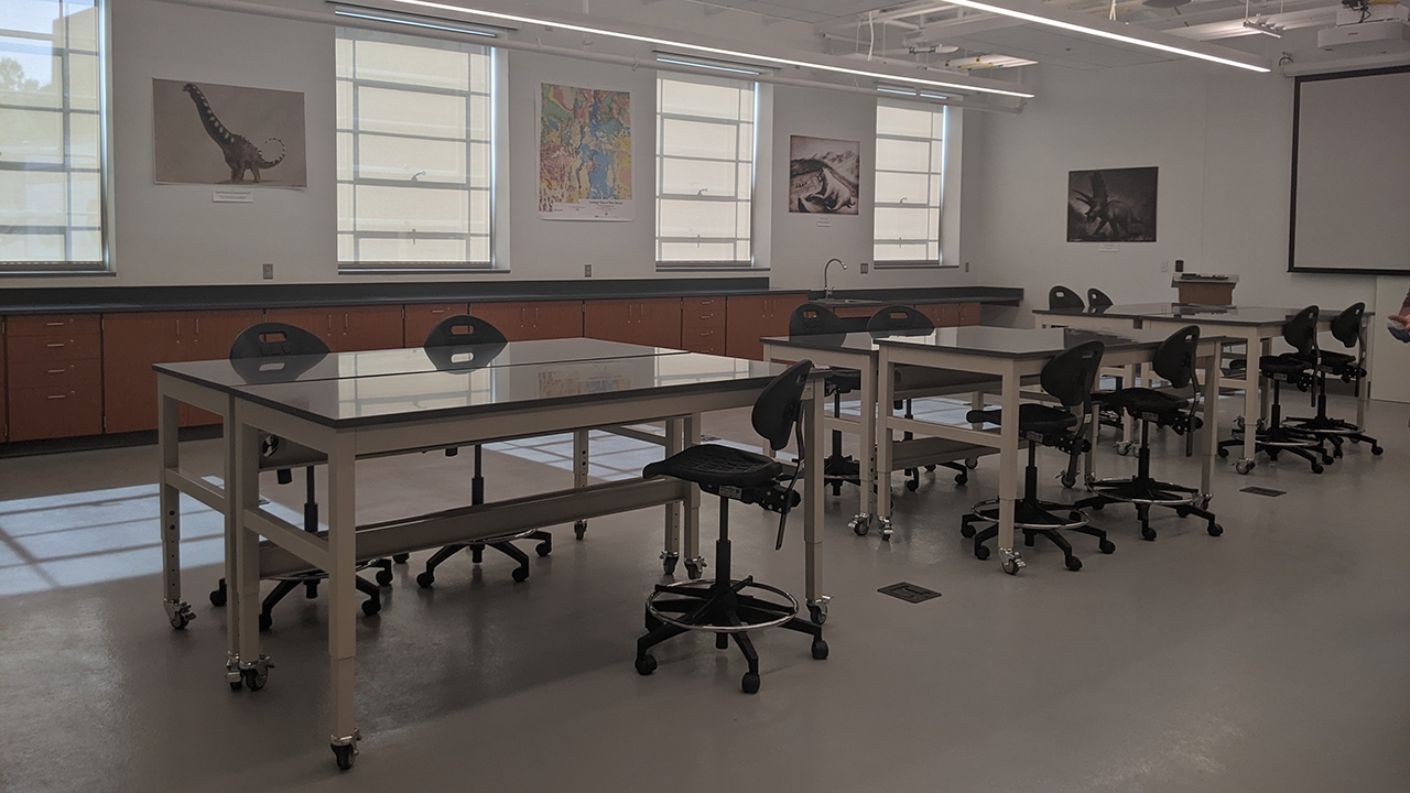 A newly-renovated classroom