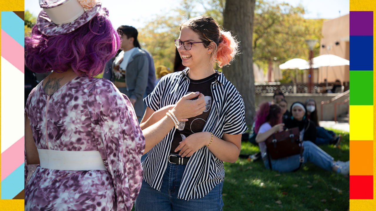 Drag queens meet students
