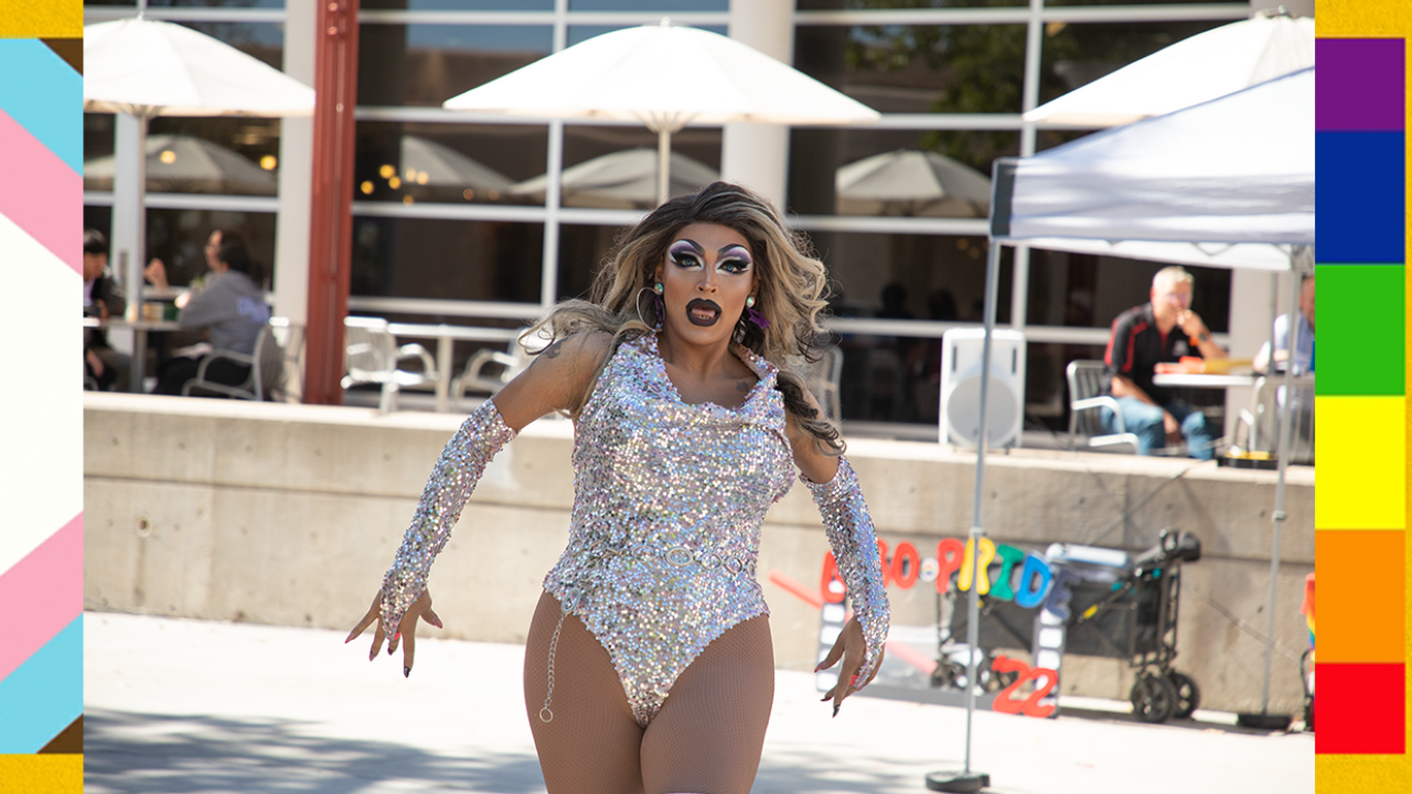 Local drag queens perform