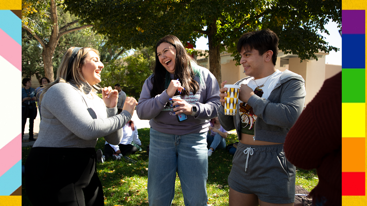 Students enjoying event 