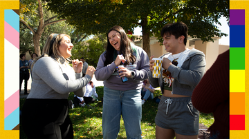 Students enjoying event 
