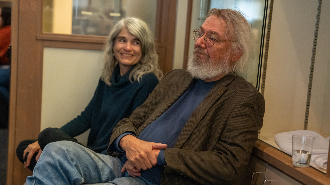Emerson's high school English teacher attends event