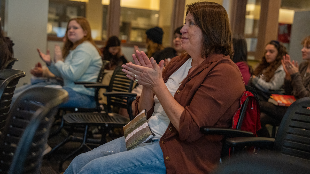 Native American Studies Chair Tiffany Lee attends event