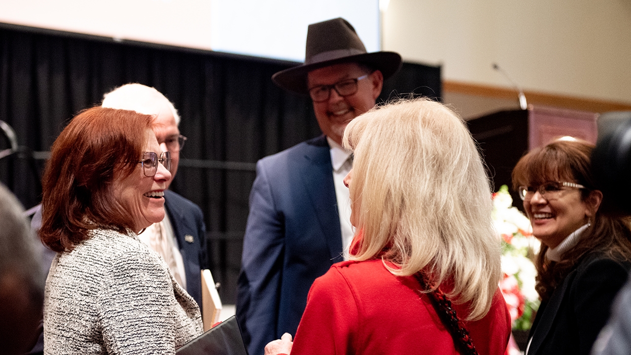 UNM President Garnett Stokes speaks 